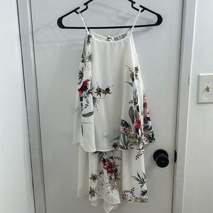 White Floral Romper